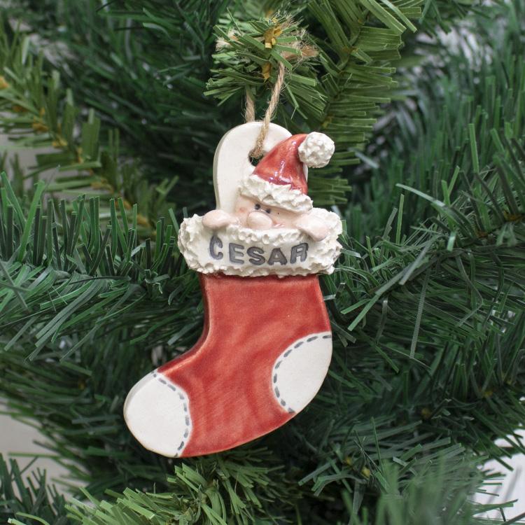colgantes navideños para arbol en cerámica