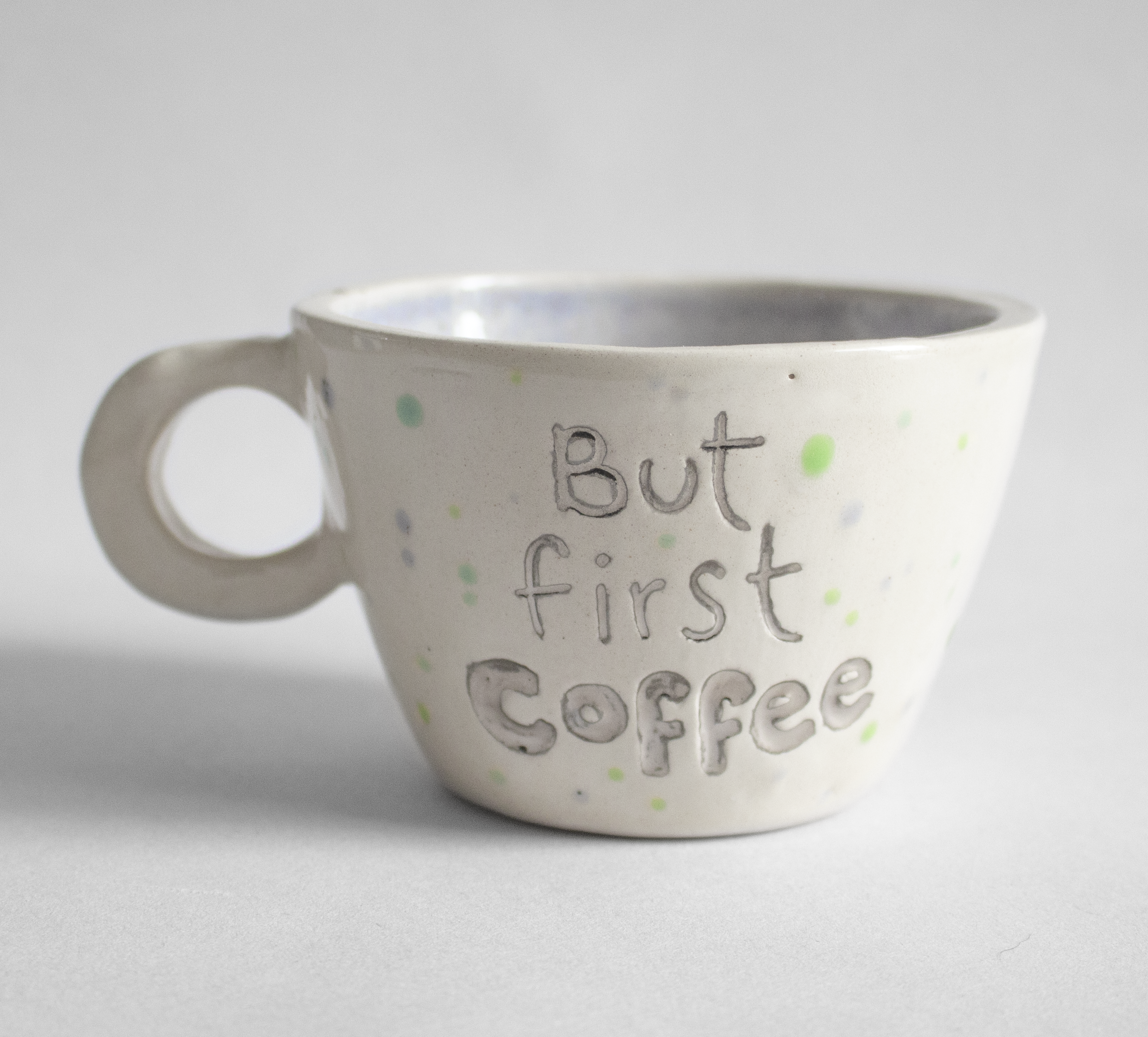 Taza americana “BUT FIRST COFFEE”